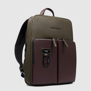 Piquadro Zaino sottile porta pc e iPad® con protezioni antiurto e RFID, espandibile