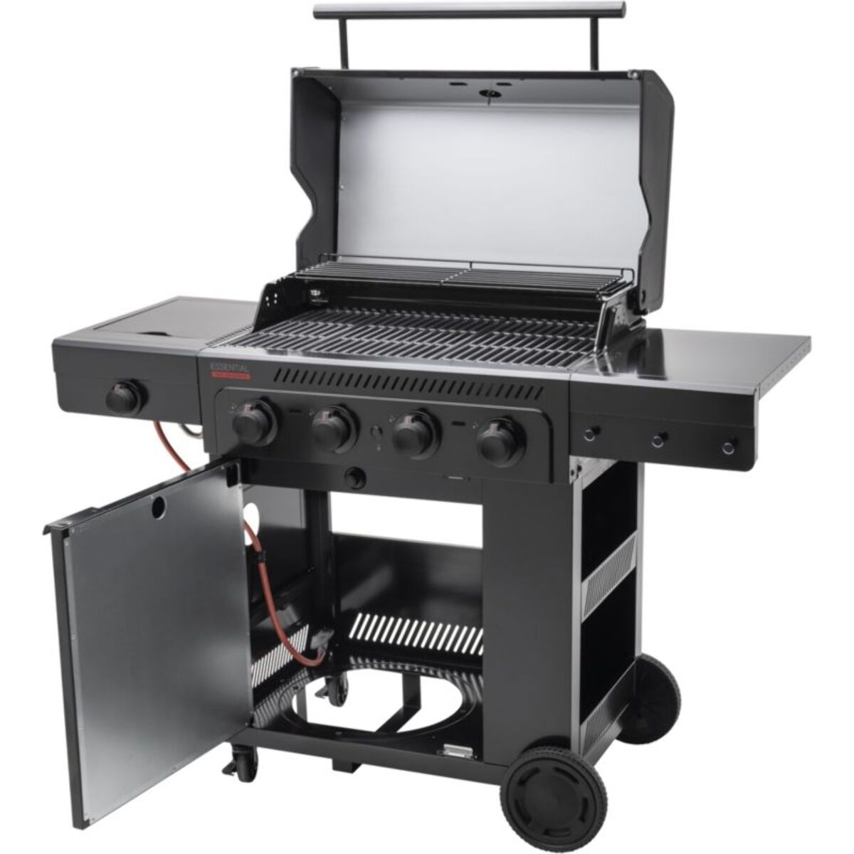 Barbecue gaz CHAR BROIL Essential 4G, sur chariot, 5 brûleurs dont 1 latéral, surface de cuisson 72 x 46 cm