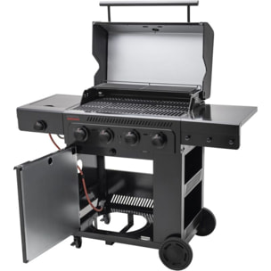 Barbecue gaz CHAR BROIL Essential 4G, sur chariot, 5 brûleurs dont 1 latéral, surface de cuisson 72 x 46 cm