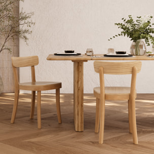 Lot de 2 chaises en bois clair - Keno