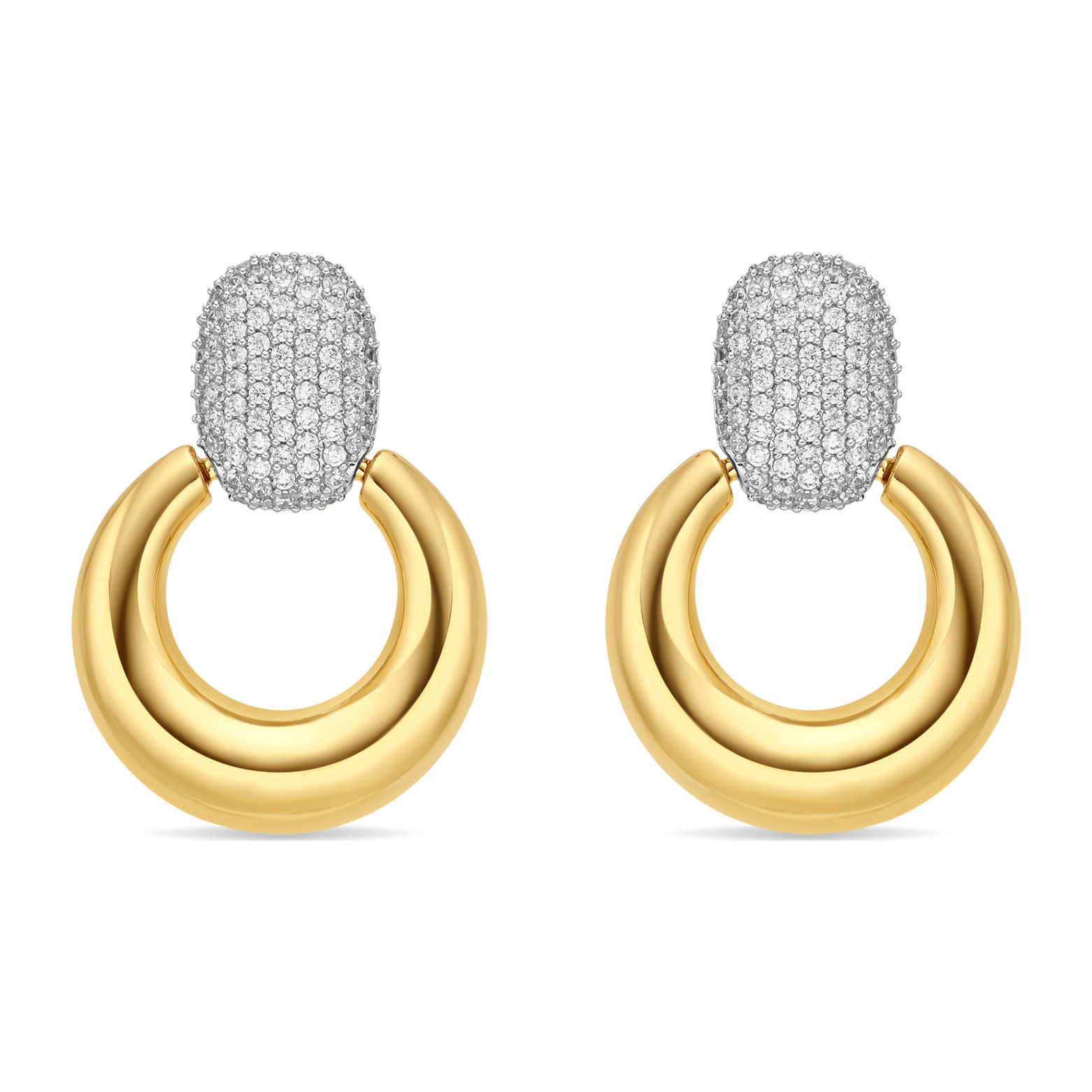 Pendientes Cymui acabado oro amarillo 18k