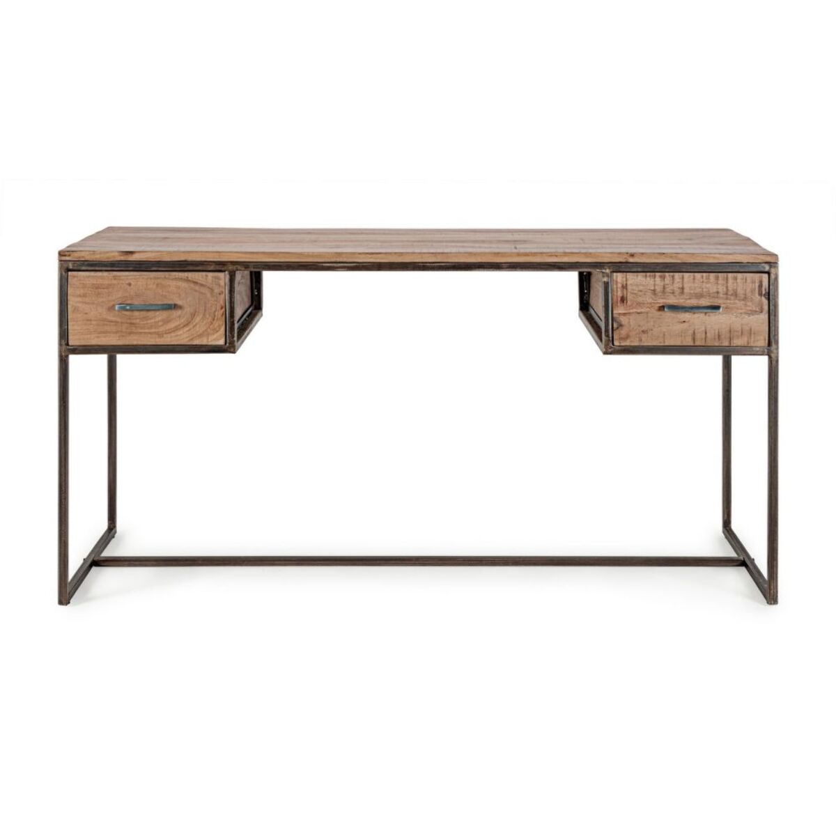 Scrivania ELMER in legno di acacia e acciaio antracite, 150x60 cm