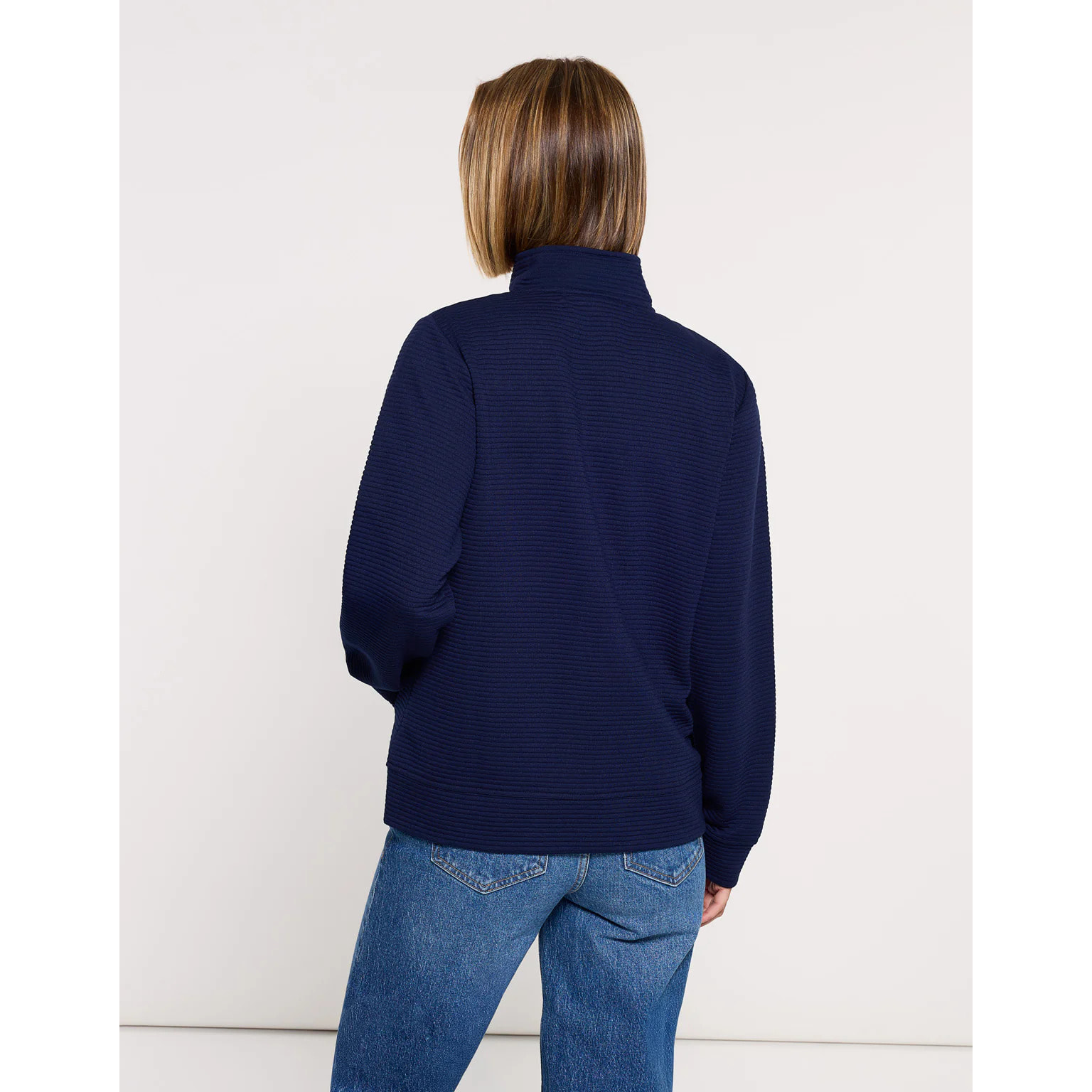 Chaqueta Cremallera Azul Marino - Tigia