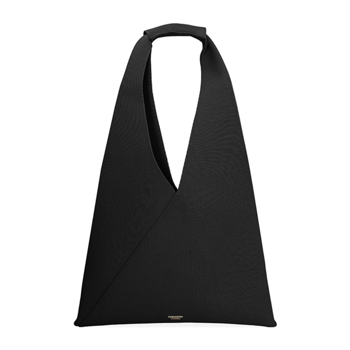 Borsa a spalla donna nera in tessuto