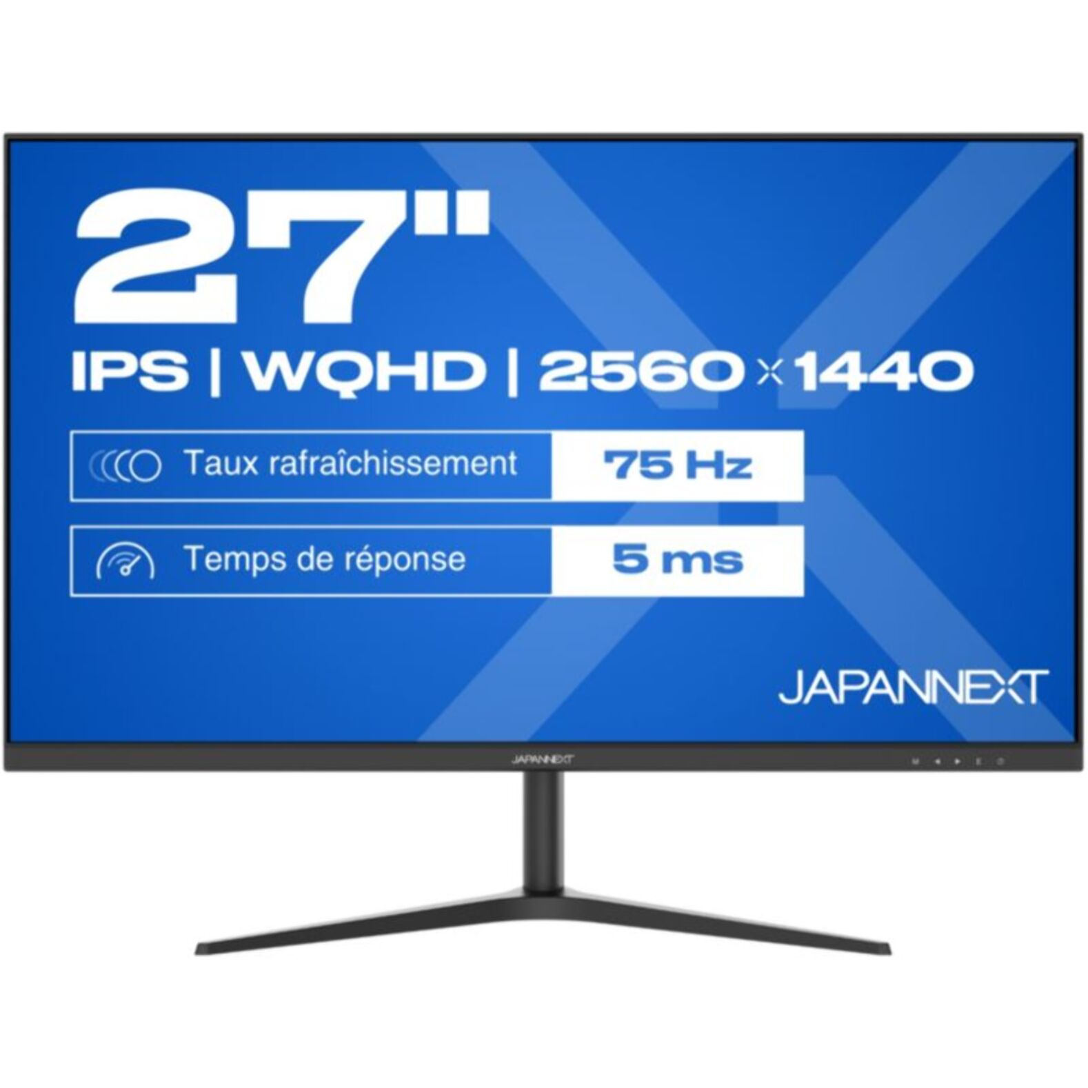 Ecran PC JAPANNEXT JN-IPS270WQHD75F-C65W Plat 27"