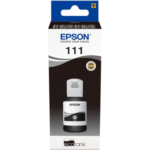 Cartouche d'encre EPSON Bouteille d'Encre Ecotank 111 Noire (Pigmentée) - C13T03M14A