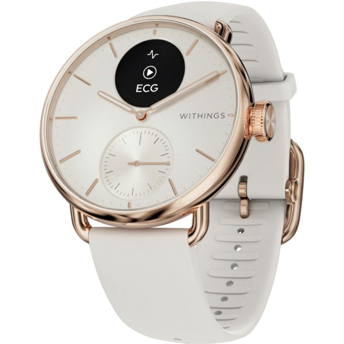 Montre santé WITHINGS ScanWatch 2 Rose Gold 38mm + bracelet milanese offert