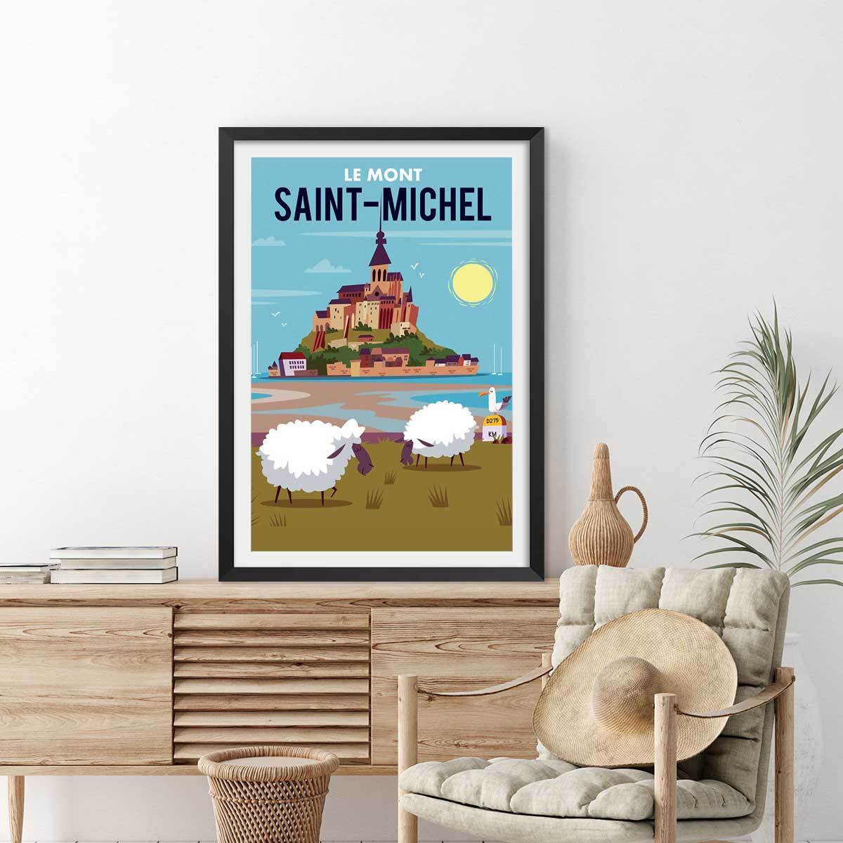 Affiche mont Saint Michel Affiche seule