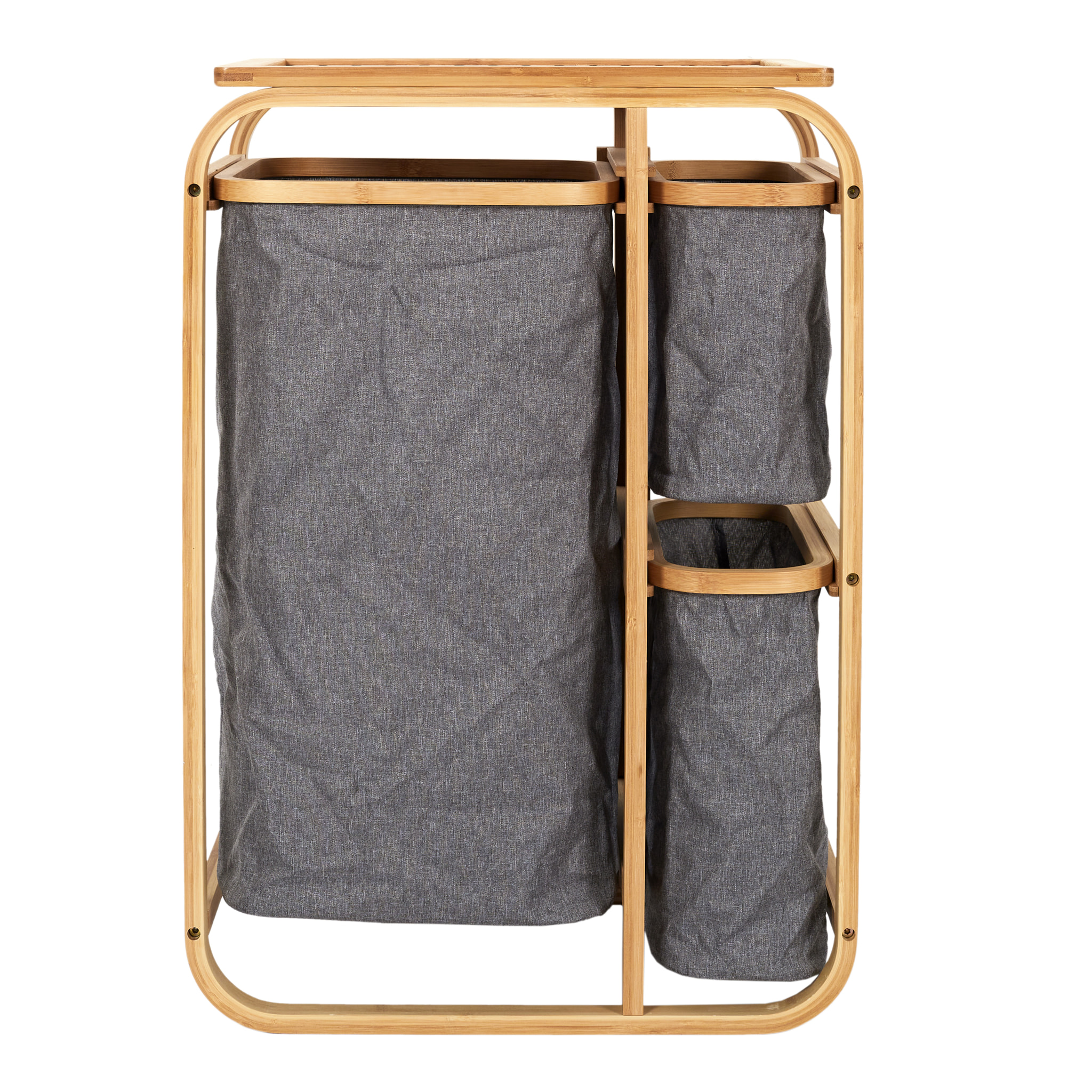 Rangement 3 Compartiments Support Bambou