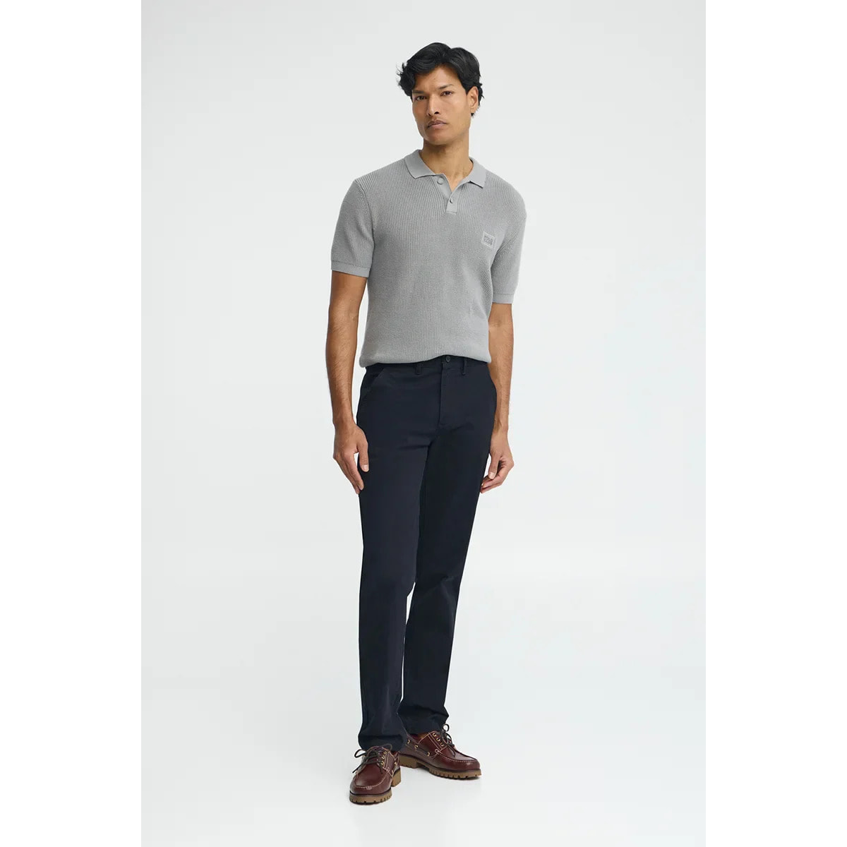 Pantalón chino azul marino slim con logo Polo Club