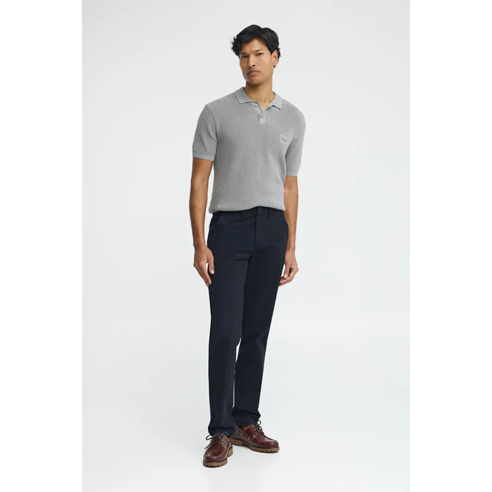 Pantalón chino azul marino slim con logo Polo Club