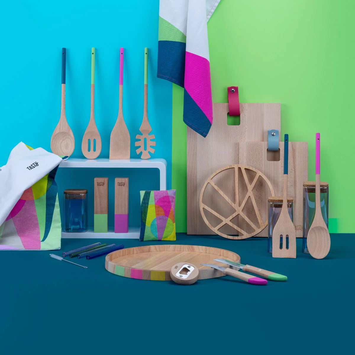 Décapsuleur rond en bois 6 cm Tasty Green