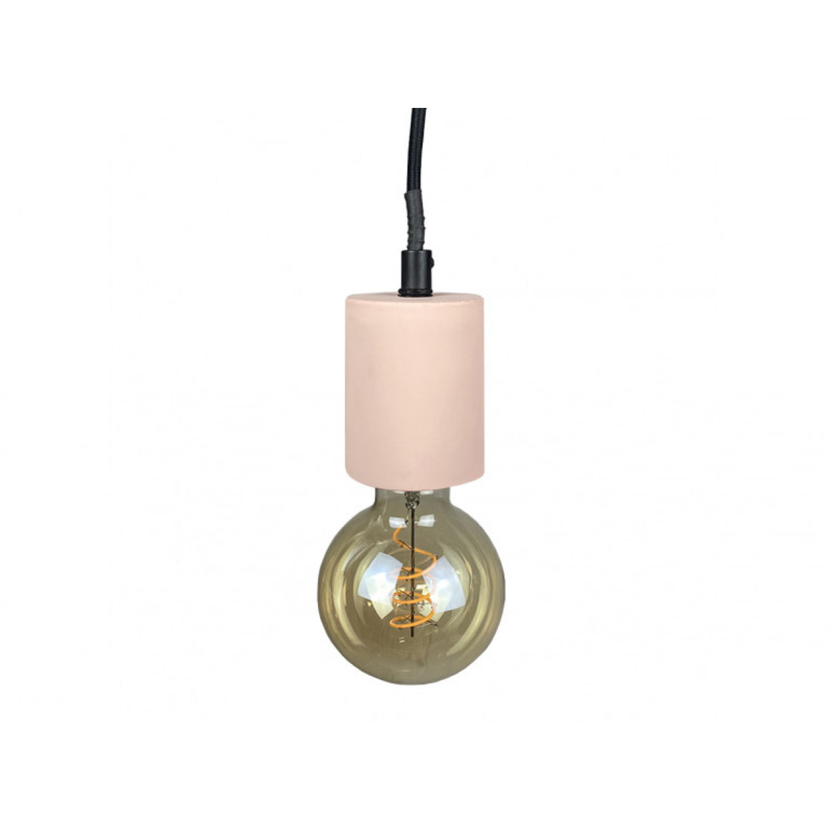 Suspension lumineuse en béton rose pâle - PRAO 706