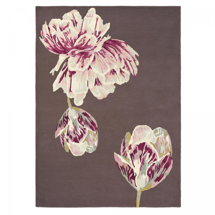 Tapis salon et chambre fait à la main en laine motif floral ULHA