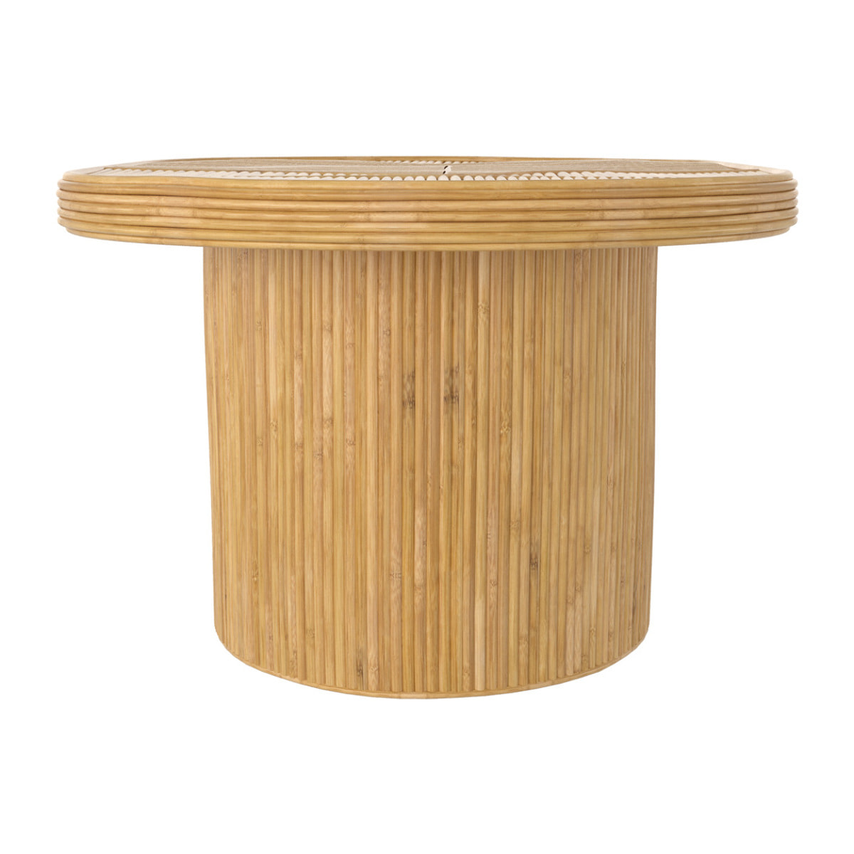 Table basse ovale en rotin naturel - Hélène
