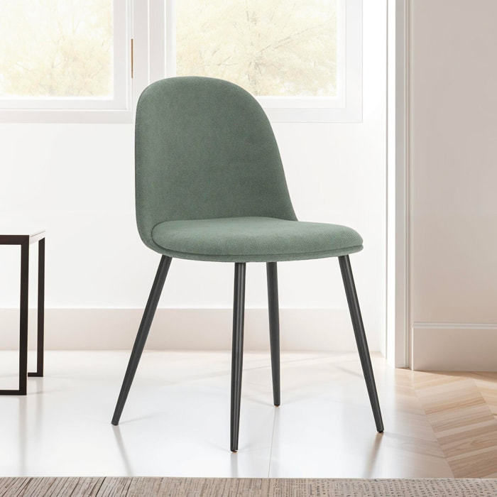 Lot de 4 chaises en tissu - HAVEN