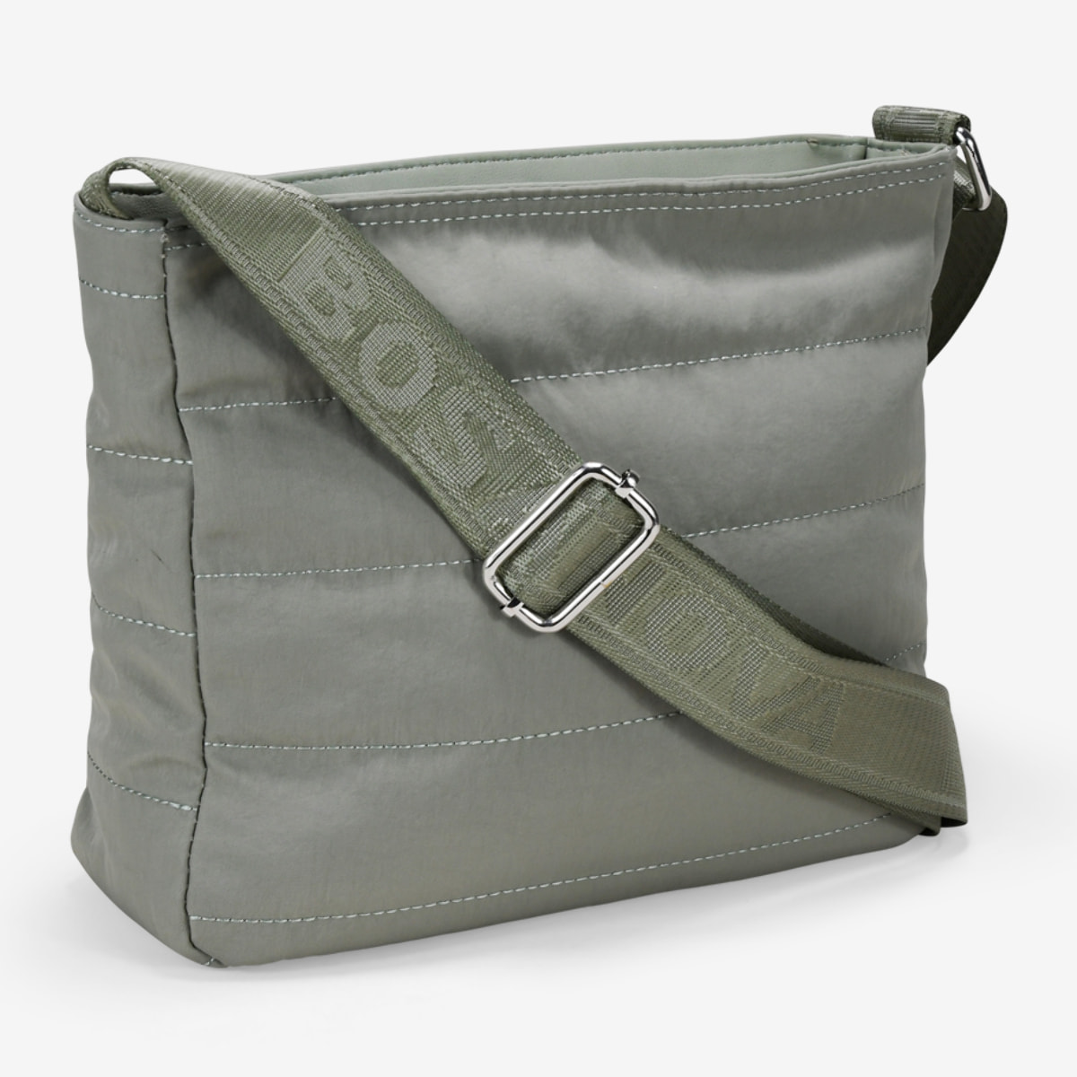 Bolso bandolera taupe con cremallera