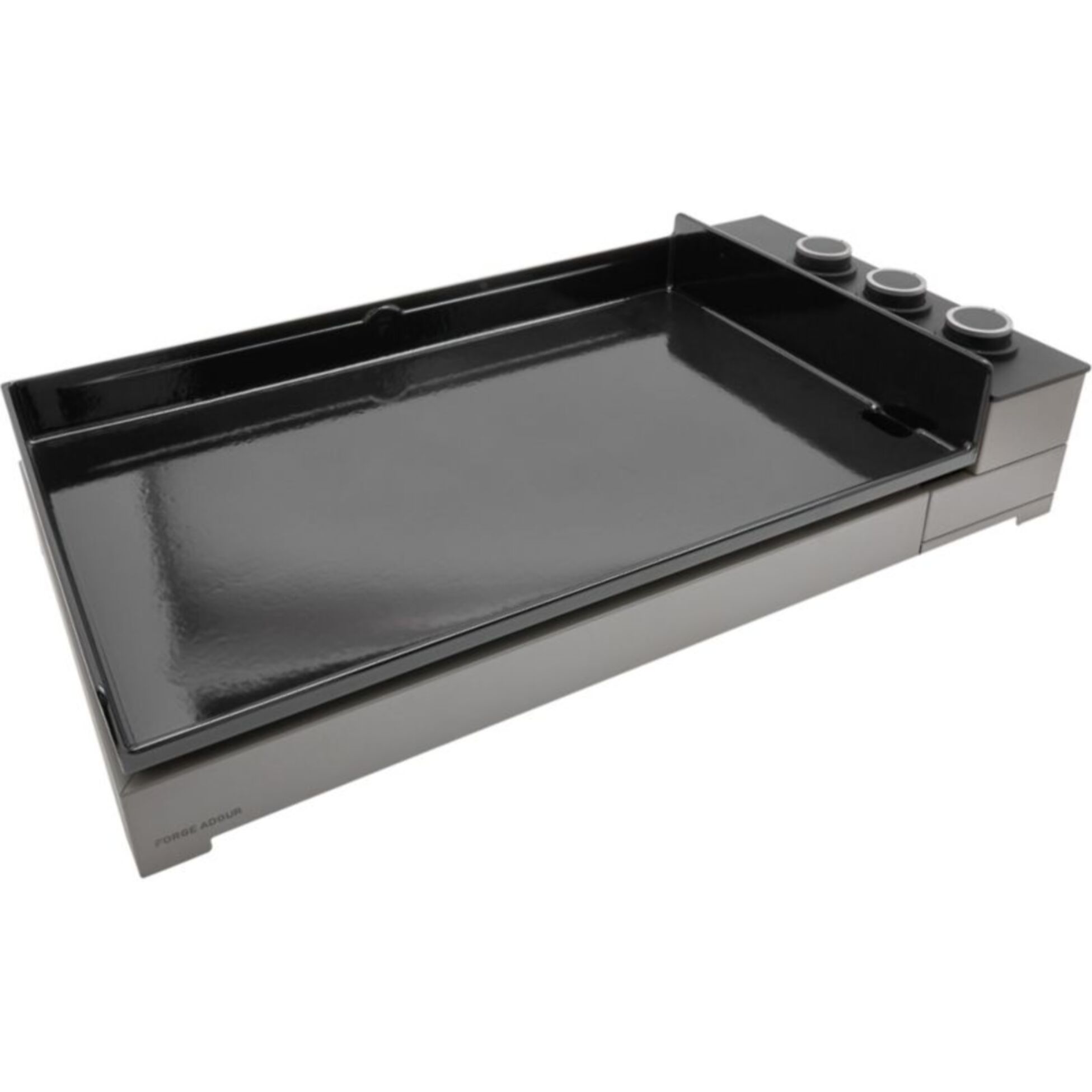 Plancha gaz FORGE ADOUR Premium Acier 75 NG noir gris 3 brûleurs à poser, 73.2x40.9 cm