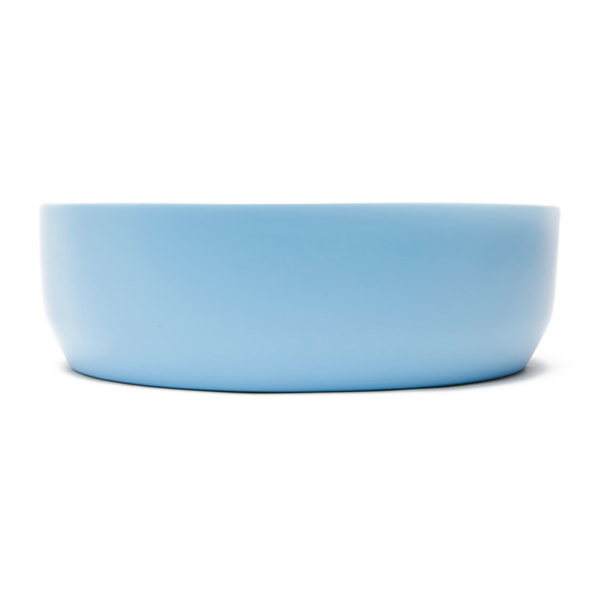Vasque à poser ronde en céramique diamètre 39 cm - bleu mat - sans trop-plein - SAT Infinitio