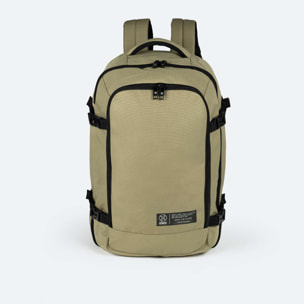 Mochila beige de poliéster reciclado MUNICH GATE X-39 BACKPACK CABIN