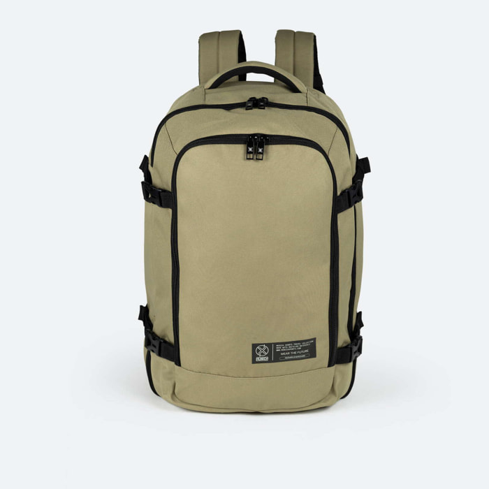 Mochila beige de poliéster reciclado MUNICH GATE X-39 BACKPACK CABIN