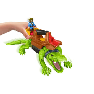 Imaginext Coccodrillo Gigante con Personaggio Capitan Uncino Lui Imaginext