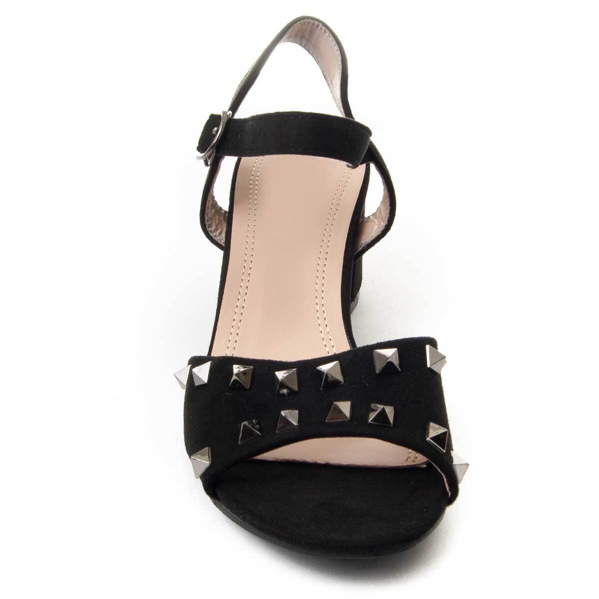 Sandalias de Tacón - Negro - Altura: 6 cm