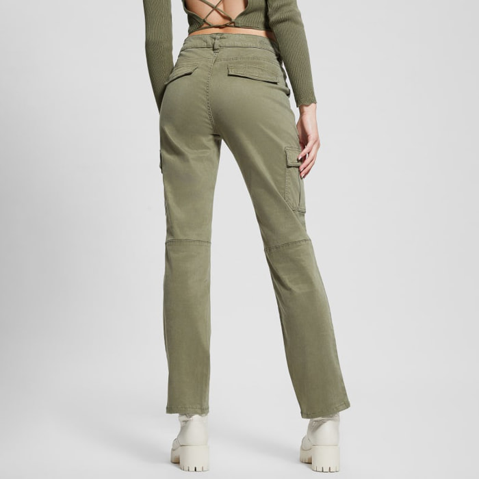 Pantalon - inspiration cargo - vert