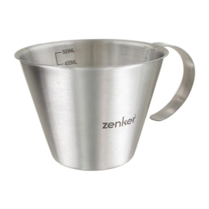 Set de 3 verres doseurs gradués en inox 250 ml, 500 ml et 1 litre Zenker