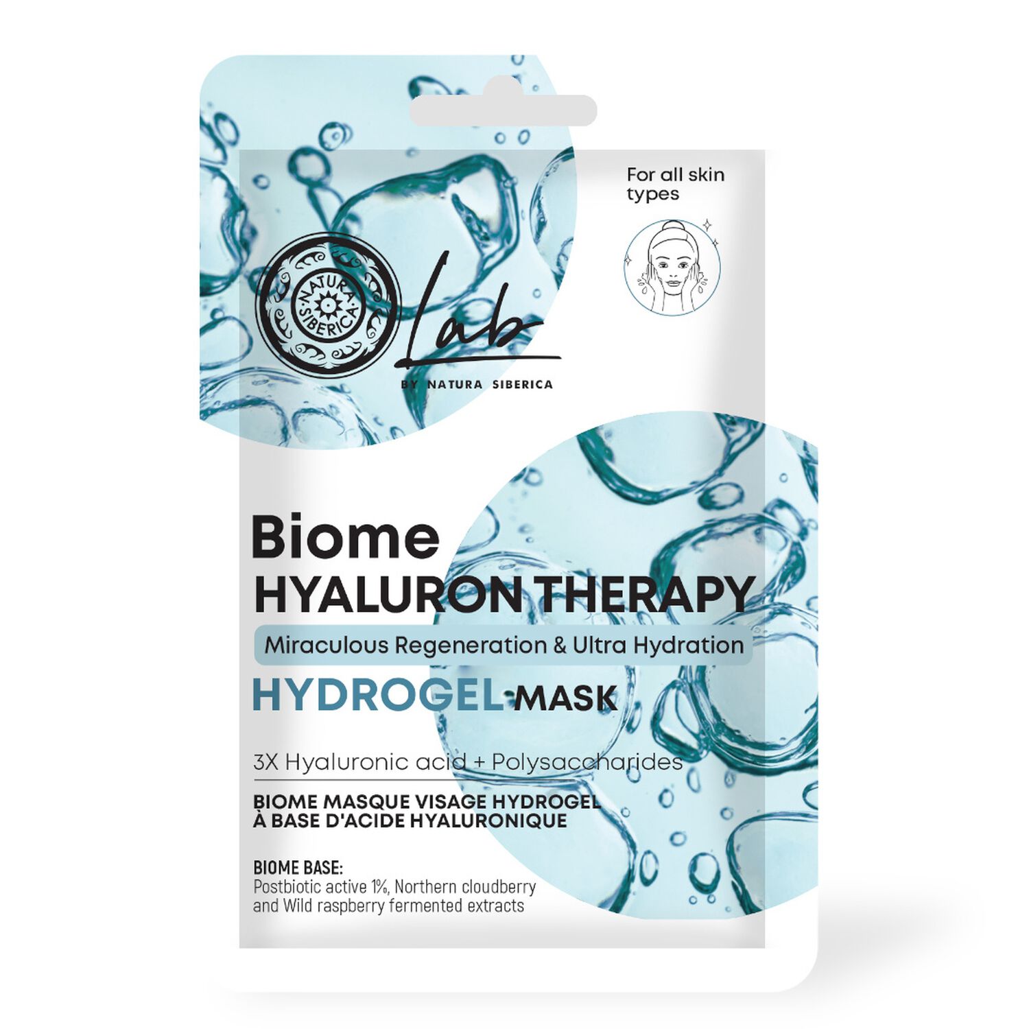 LAB BIOME - Masque hydrogel visage hyaluronique usage unique