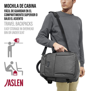 Mochila Viaje Cabina Jaslen Leeds Gris