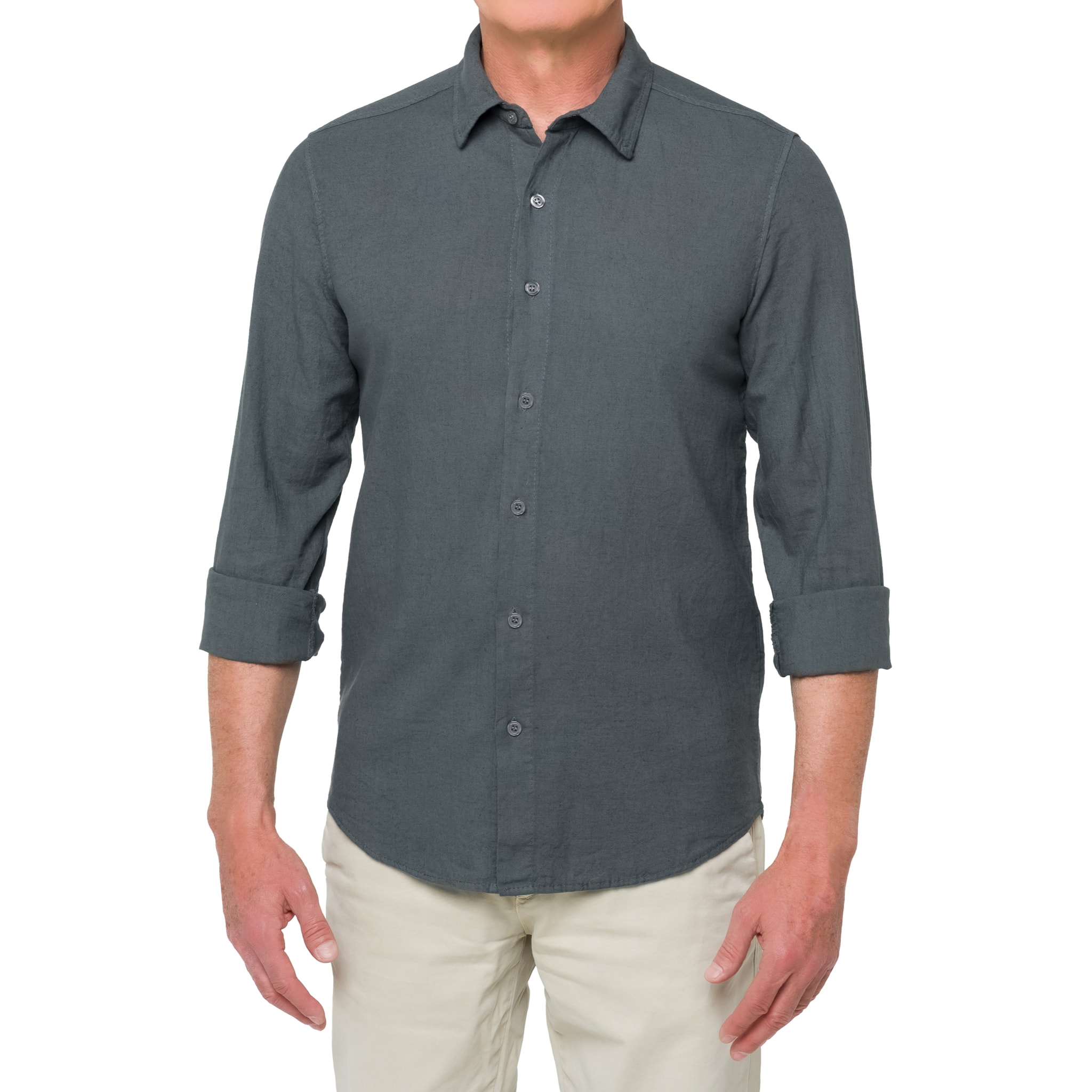 Camicia in lino Hot Buttered Saunders Grigio