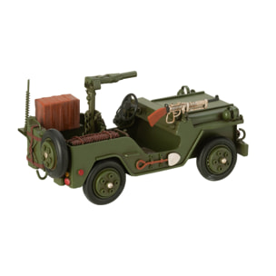 J-Line décoration 4x4 Antique - métal - kaki groen