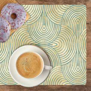 VINILIKO, set de 4 individuales de mesa Misha verde agua 4u-30x45 cm