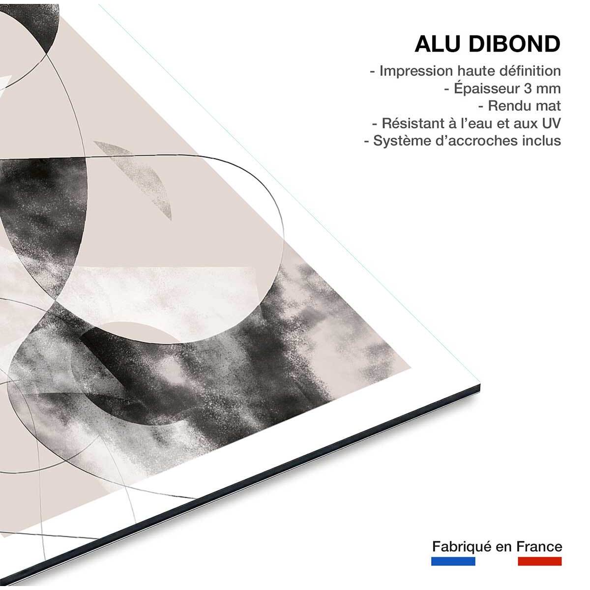 Tableau contemporain eclats beige rosé Tableau alu Dibond