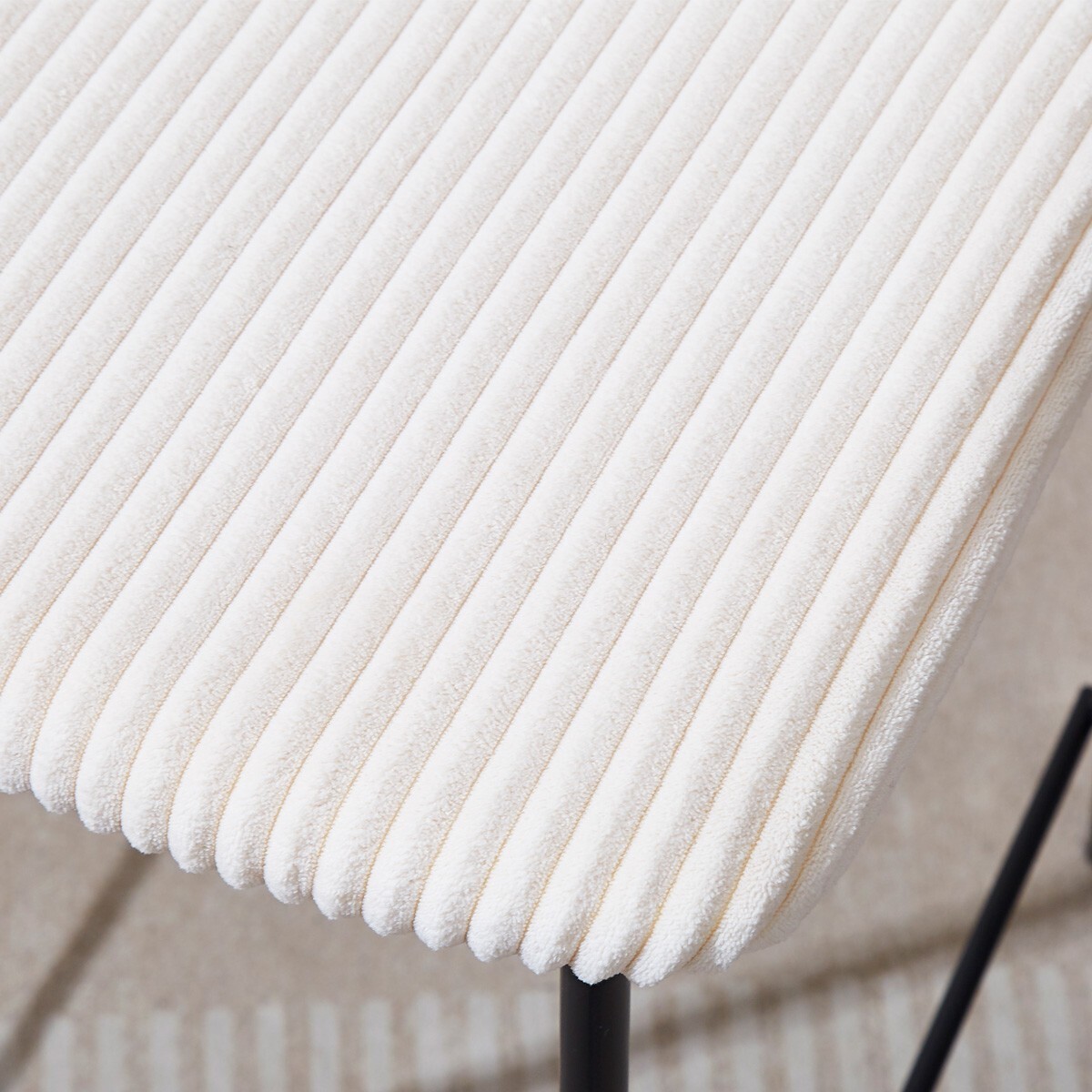 Lot de 2 tabourets de bar en velours côtelé - JONES