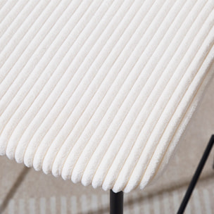 Lot de 2 tabourets de bar en velours côtelé - JONES