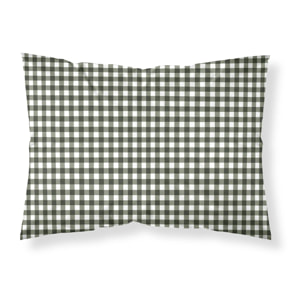 Taie d'oreiller 100% coton Xmas Vichy Vert