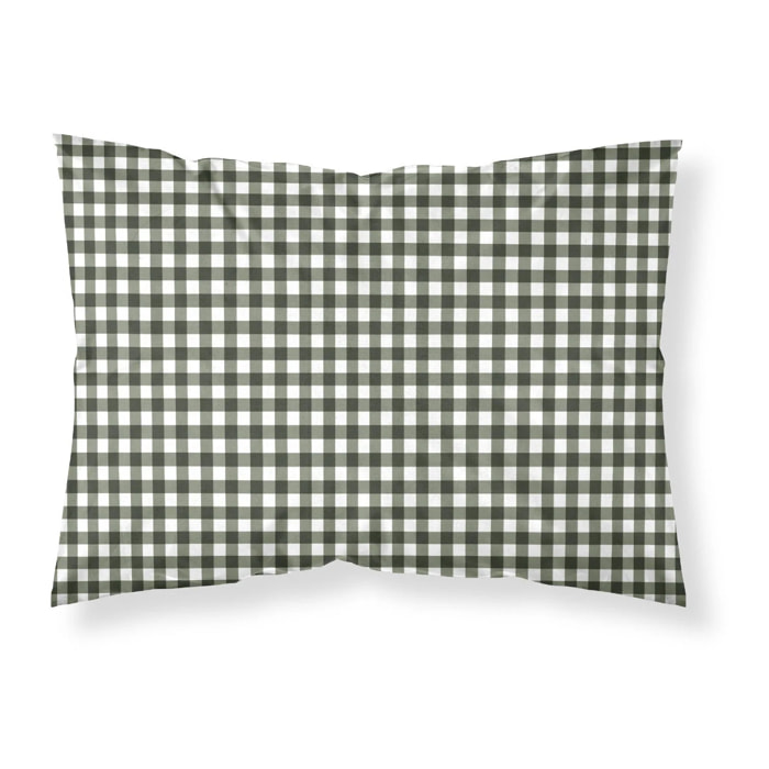 Taie d'oreiller 100% coton Xmas Vichy Vert