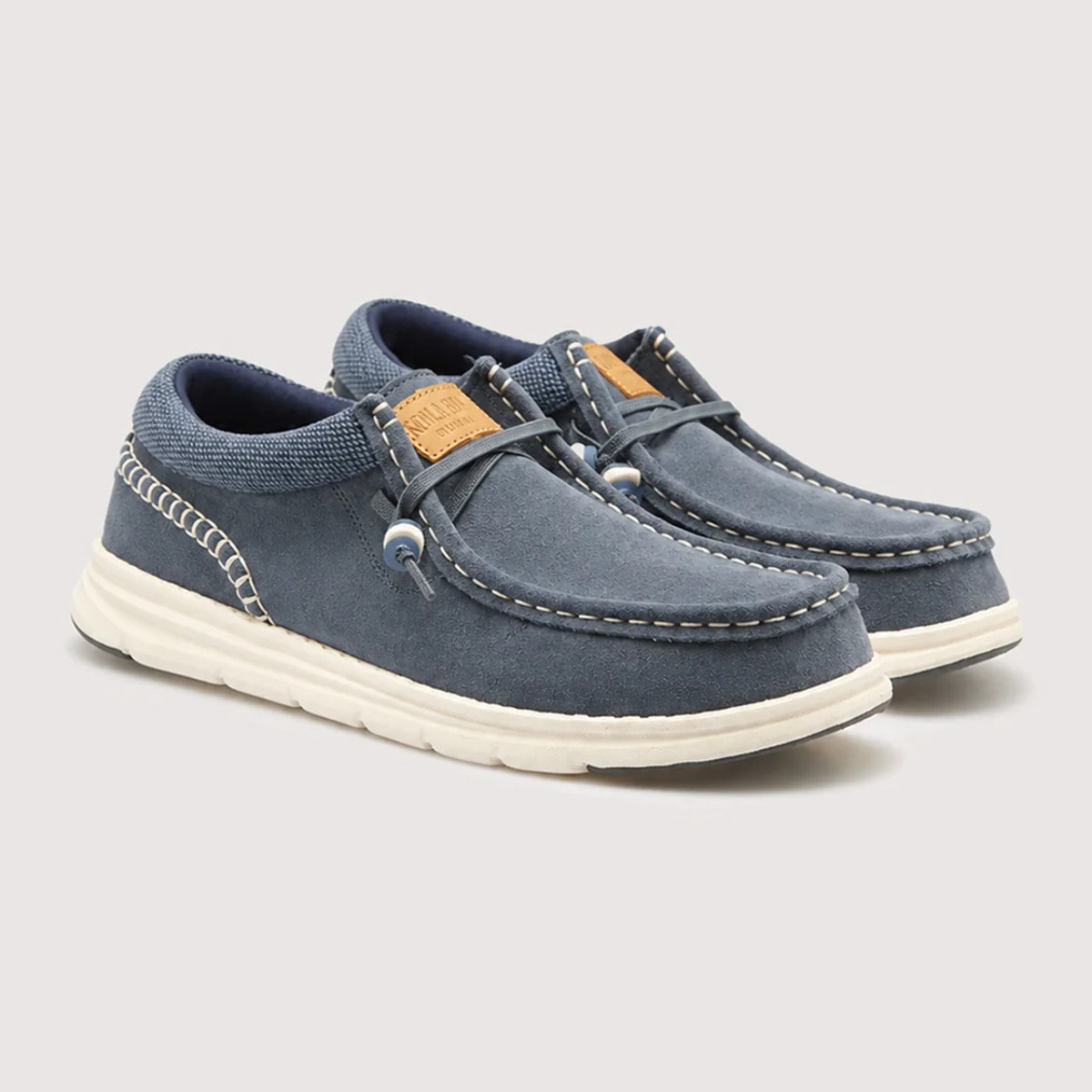 Mocasín Casual Serraje Azul - Yamboo