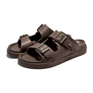 Sandalias Abiertas Unisex Hebilla Ajustable Vibe Marrón