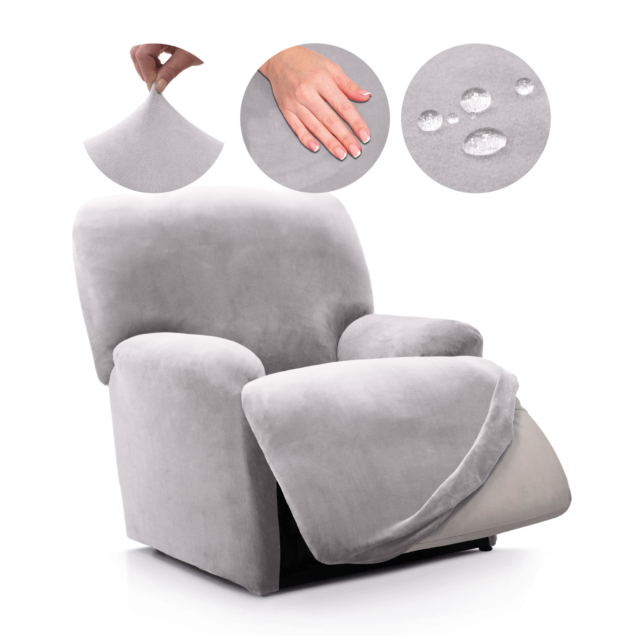 Funda TERCIOPELO ANTIMANCHAS Multi elástica para RELAX PIES JUNTOS modelo VERONICA