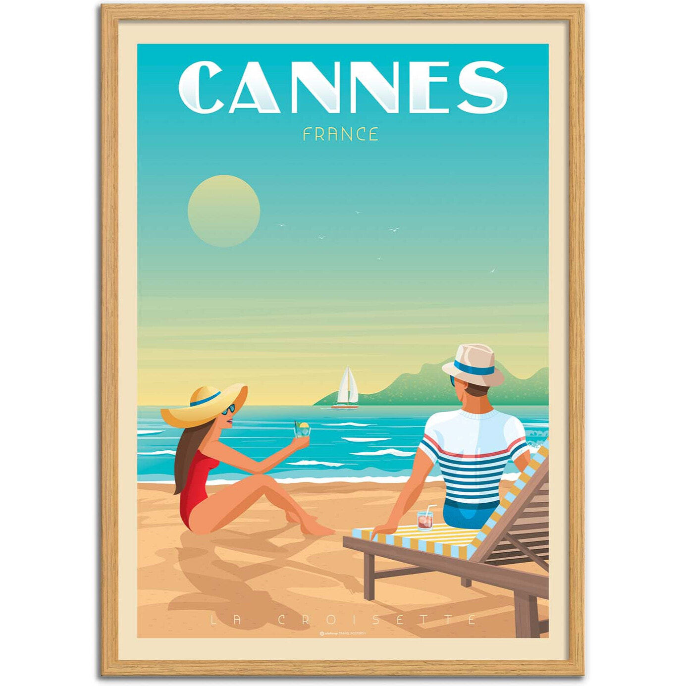 Affiche - Cannes - Olahoop Travel Posters