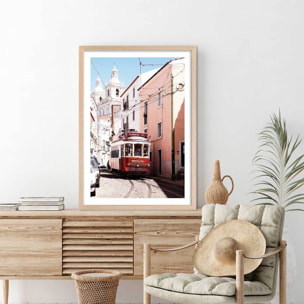 Affiche welcometoportugal Affiche + cadre en bois - Chêne