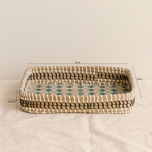 Plateau en jonc de mer et coquillages  PAROS