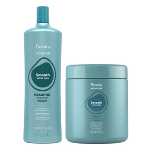 FANOLA Kit Wonder Smooth Shampoo 1000ml + Mask 1000ml