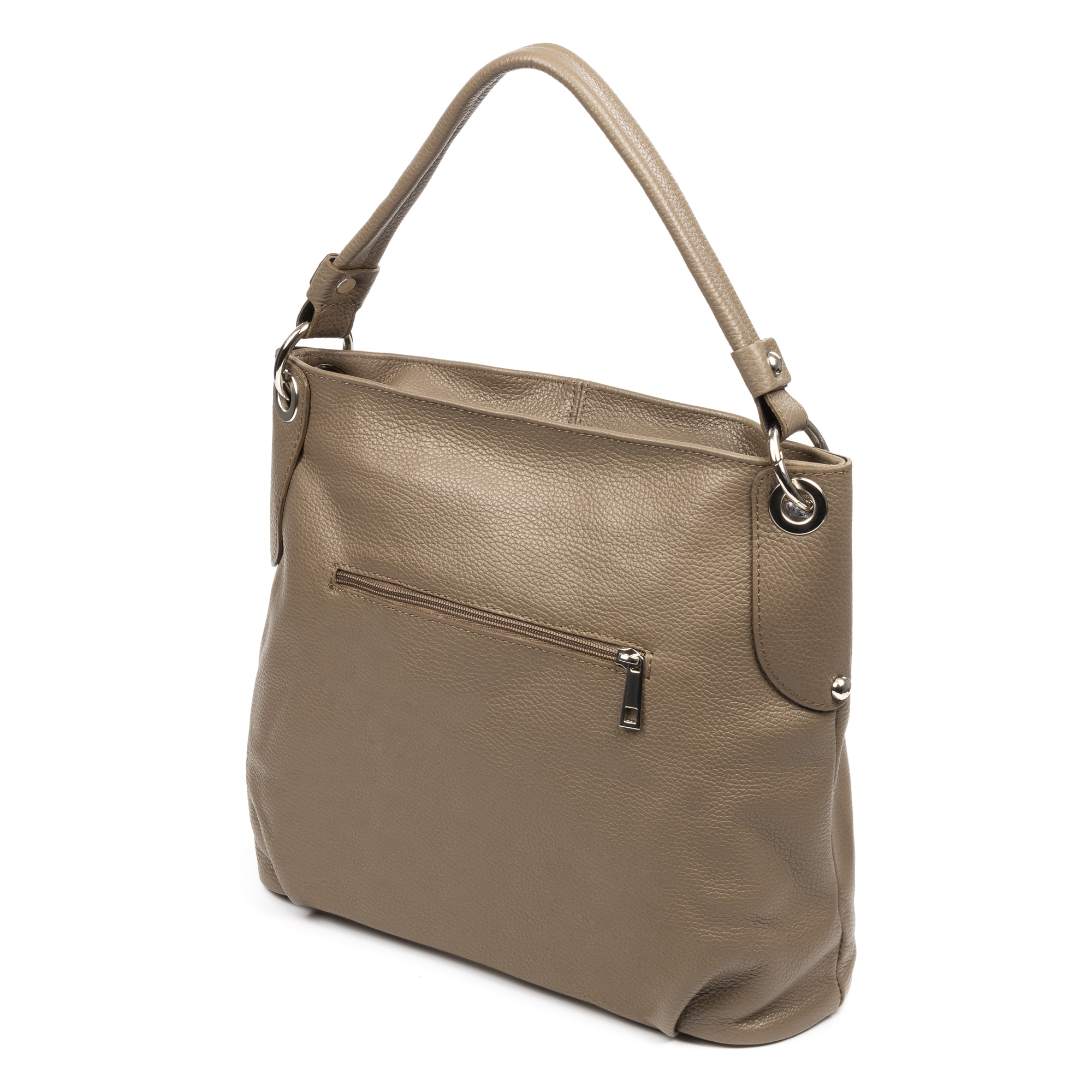 FIRENZE ARTEGIANI Borsa a Spalla da Donna Airole. Dollaro vera pelle Made in Italy 37x14x30 Cm. colore marrone