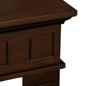 Jefferson - Cornice per Camino 89,5x90,5x28 cm Rivestimento Decorativo in Legno MDF Noce
