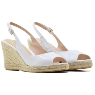 ZAPATO PEEP TOE 3509 NAPA BLANCO