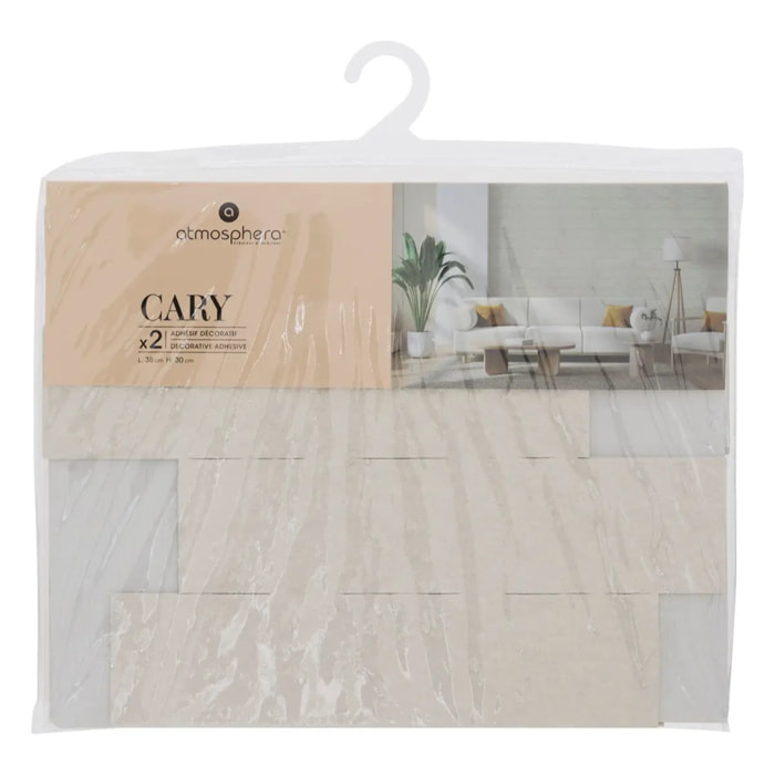 Stickers muraux effet pierre Cary beige 30x38cm